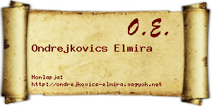 Ondrejkovics Elmira névjegykártya